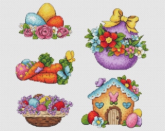 Easter decoration cross stitch pattern