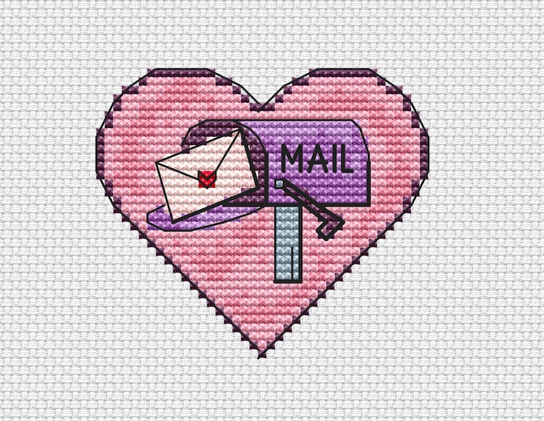 Mail Box Cross Stitch Pattern Etsy
