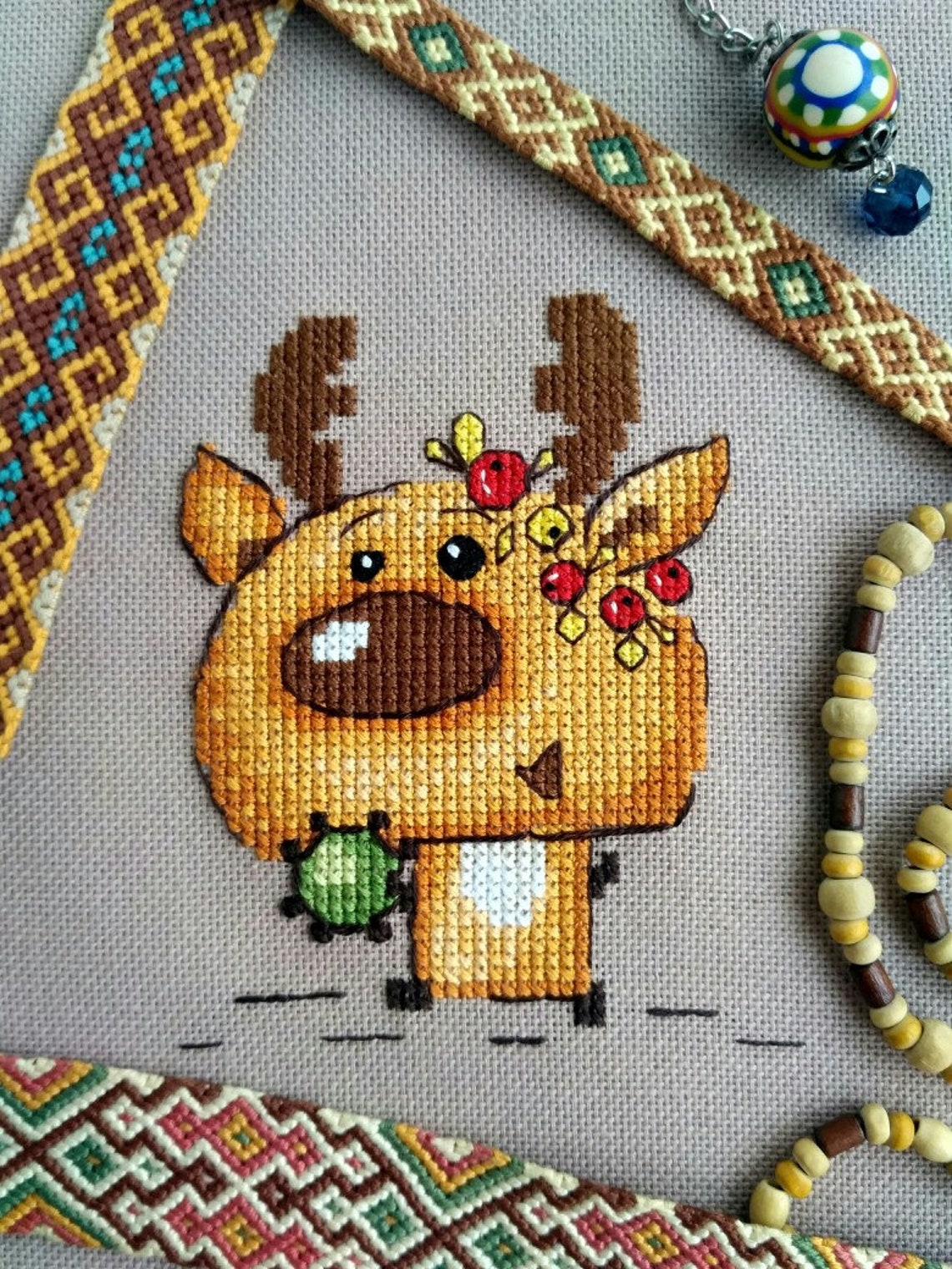Dancing moose cross stitch pattern Christmas cross stitch | Etsy