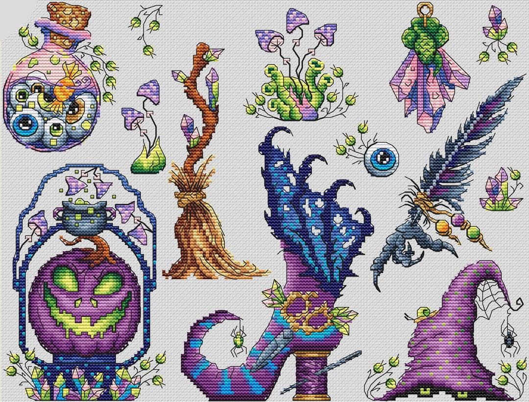 Witch Stuff Cross Stitch Pattern - Etsy