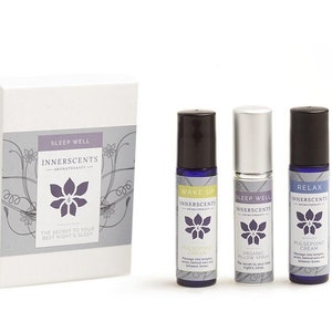Sleep Well Travel Kit - Aromatherapy Trouble-shooting Kit with Pillow Spray and Blends of Pure Essential oils in Gentle Moisturiser