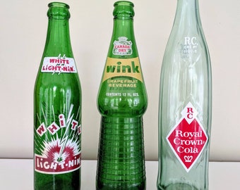 wink soda bottle etsy