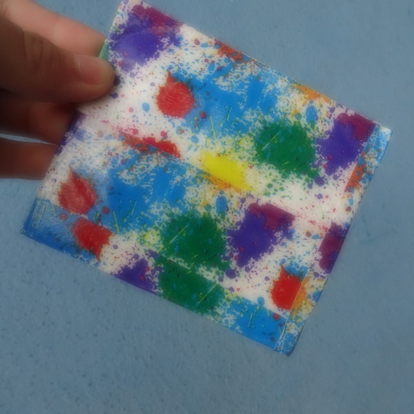 Malen Sie Splat Duct Tape Bi-Fold Geldbörse, Klebeband Brieftasche, Farbe Splat Geldbörse