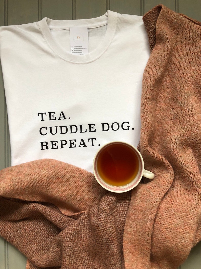 Tea. Cuddle Dog. Repeat Long Sleeve T-Shirt image 0