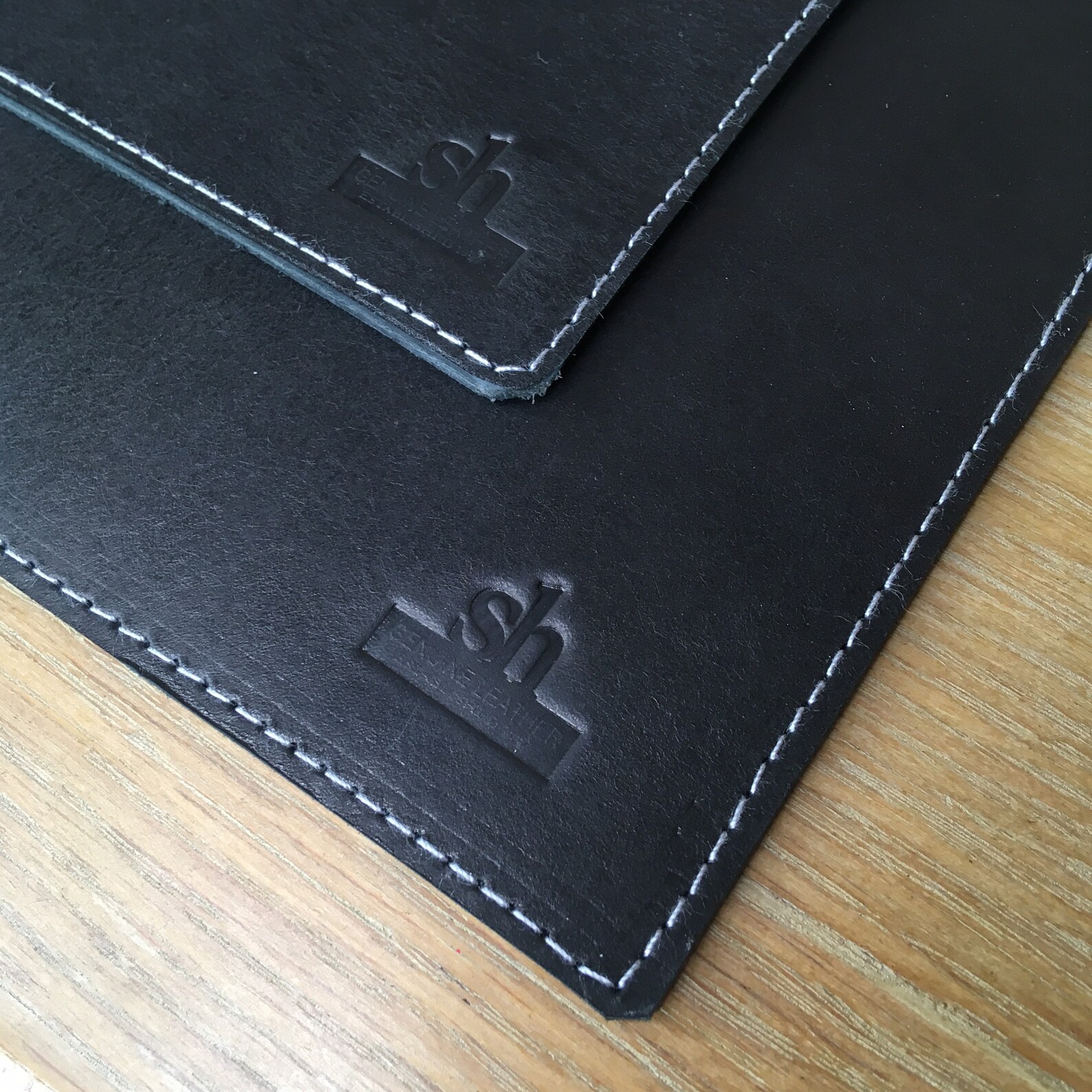 PERSONALIZED LEATHER TABLE Mat Leather Mousepad Set of Table Etsy