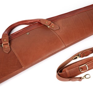 Full Grain Leather Shotgun Case, Hunter Gift image 3