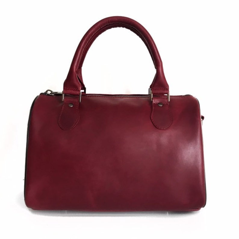 Leather Women's Handbag Burgundy Color Bag Leather Tote | Etsy