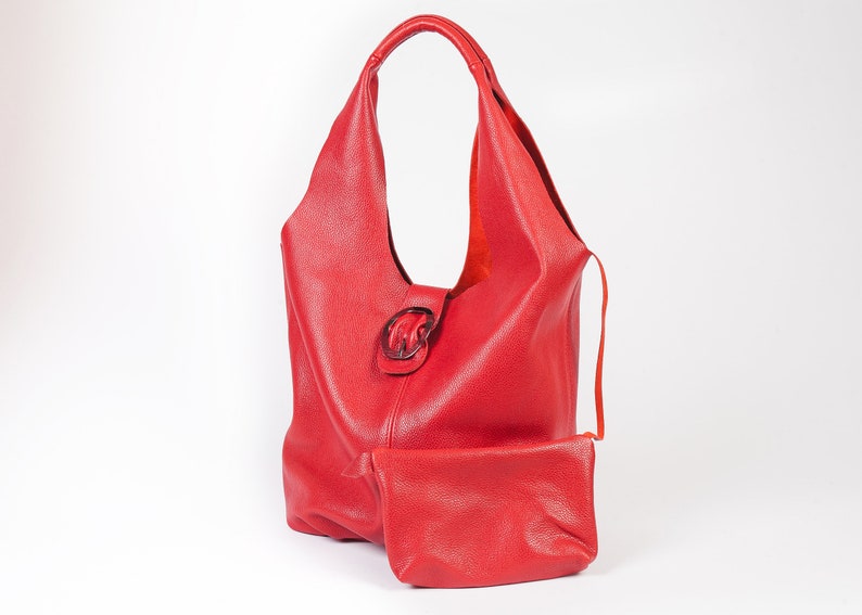 Genuine leather hobo bag Women shoulder bag Leather handbag Leather shopper bag Christmas gift Soft large women bag