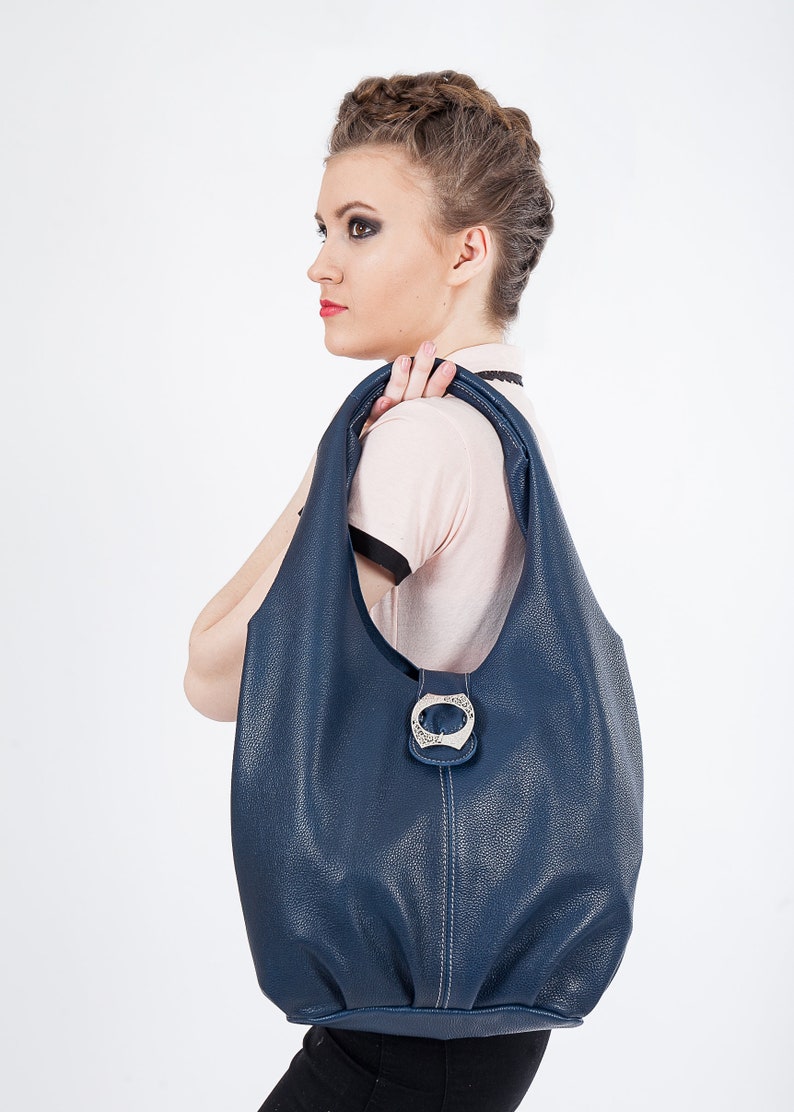 Genuine leather hobo bag Women shoulder bag Leather handbag Leather shopper bag Christmas gift Soft large women bag