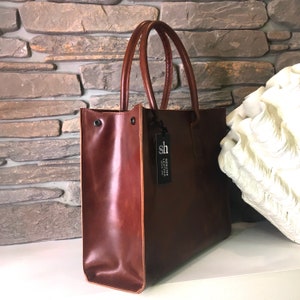 Braune Echtleder Tragetasche Frauen Handtasche Große Umhängetasche