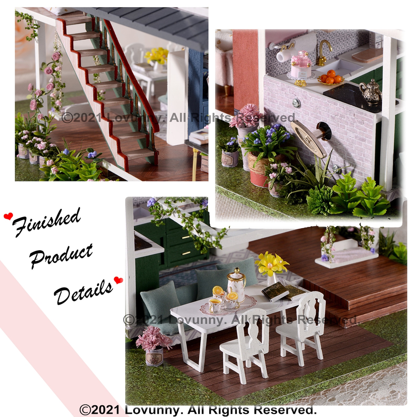 124 Dollhouse Miniature With Furniture French Garden DIY Etsy Australia