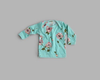 Mint Floral Lap Tee NB - 5T