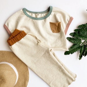 Cream Ring Tee Crop Top NB - 5t