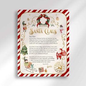 Carta editable de Santa Claus | Acceda al instante en Corjl.com | 8.5x11