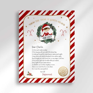 Editable Elf Welcome Letter | Includes Both Boy Elf and Girl Elf | First Time Elf Letter from the Desk of Santa Claus