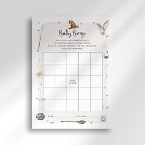 Gioco digitale Wizard Baby Shower Bingo Download / Pacchetto magico in arrivo / Gioco digitale Baby Shower