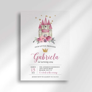 Princess Castle Birthday Invitation: Fairytale Theme (Instant Download)