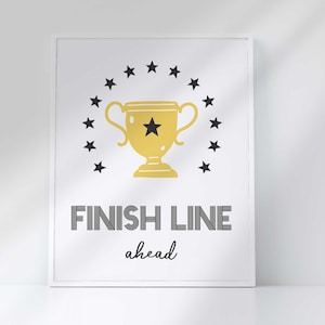 Race Car Birthday Party Sign: Finish Line Decor (Digital Download)
