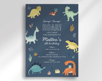 Editable Dinosaur Birthday Invitation for Any Age  Instant Digital Download | Printable Invitation Template