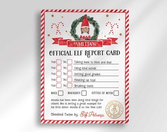 Editable Elf Report 8.5x11 Includes Both Boy Elf and Girl Elf - Etsy