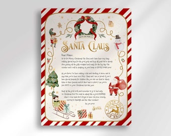 Editable Letter from Santa Claus | Access Instantly at Corjl.com | 8.5x11