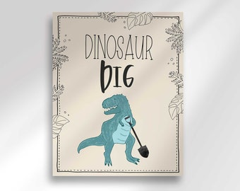 Dinosaur Birthday Dino Dig 8x10 Party Sign for Instant Digital Download | Printable DIY