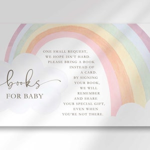 Rainbow Books for Baby Invitation Insert (Digital Download)