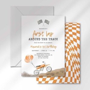 first lap down birthday invitation
