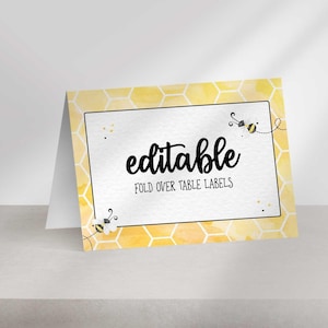 Etichette alimentari a tema ape modificabili: Baby Shower Compleanno (Download digitale)