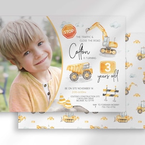 construction birthday invitation