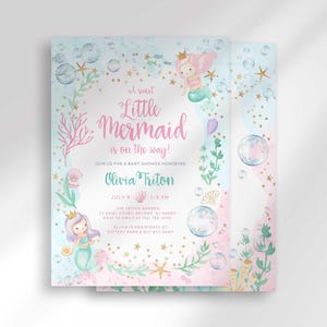 princess frog baby shower invitation