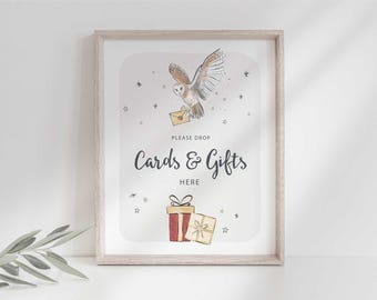 Letrero para tarjetas y regalos de fiesta de magos: Decoración mágica de cumpleaños (Descarga digital)