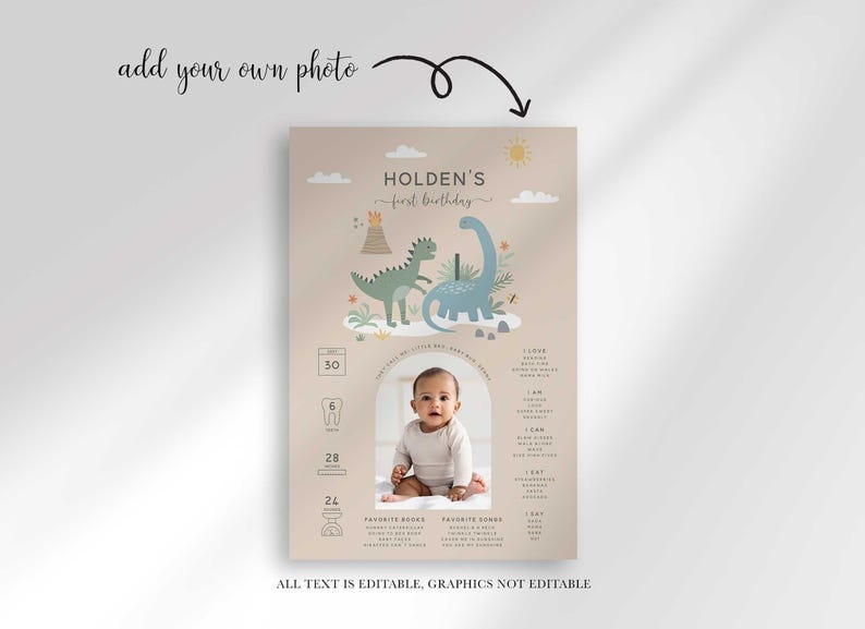 first birthday milestone chart