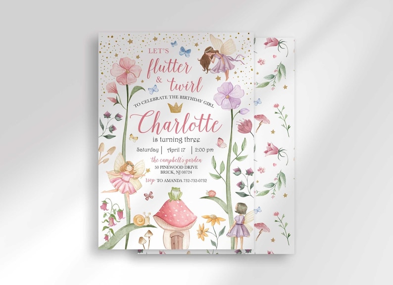 enchanted forest birthday invitation