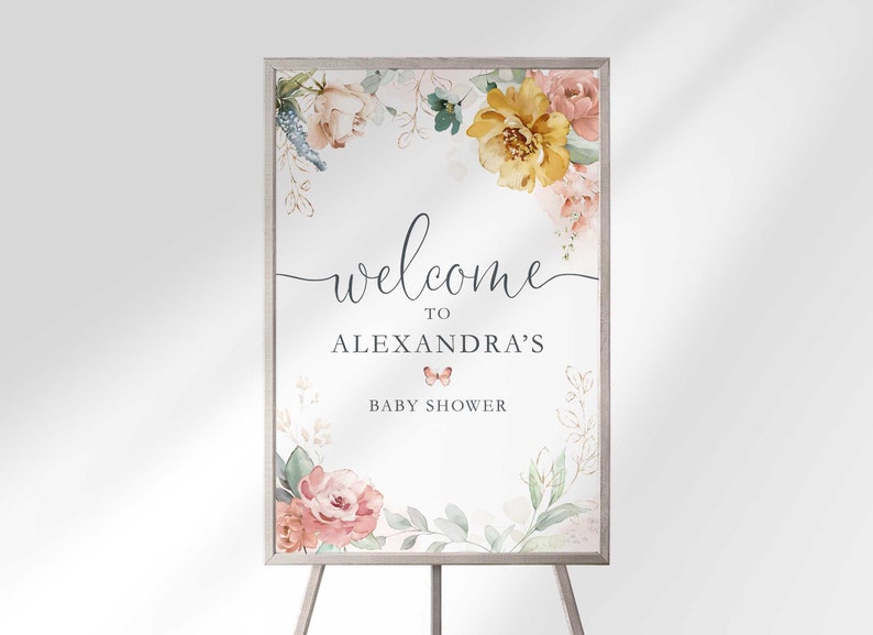 Editable Baby Shower Sign Template to Edit Yourself at Etsy