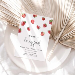 strawberry birthday decor