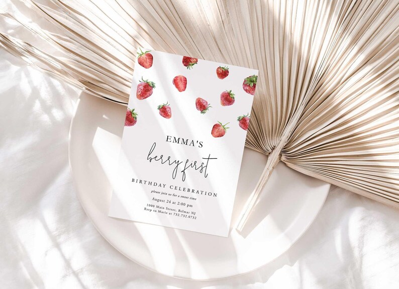 strawberry birthday decor