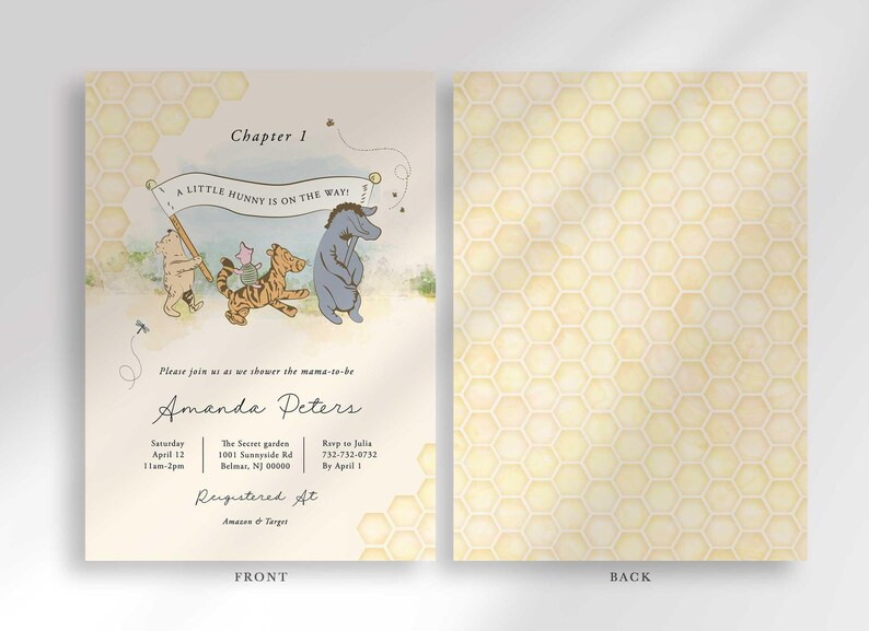 little hunny on the way invitation