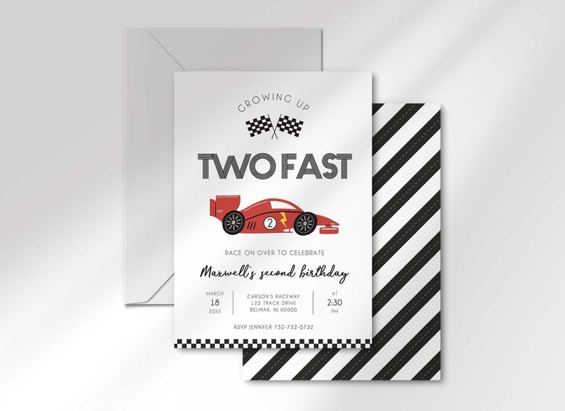 race car birthday plates