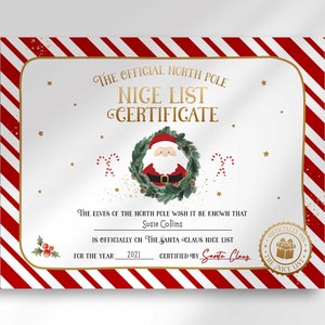 Certificado Oficial de Lista de Bons Amigos Personalizado 8,5x11 | Edite e Imprima Você Mesmo | Lembrança Imprimível para Usar Ano Após Ano