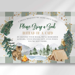 La plus grande aventure sur le chemin Livres pour bébé Insert d'invitation à une baby shower, apportez une carte de livre Oh Boy Baby Shower, téléchargement immédiat