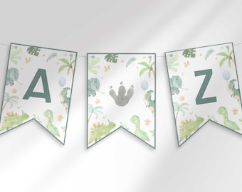 Cute Dinosaur Happy Birthday Banner, Dino Theme Spell Anything Letter Banner, Modern Dinosaur Birthday Bunting, Party Decor
