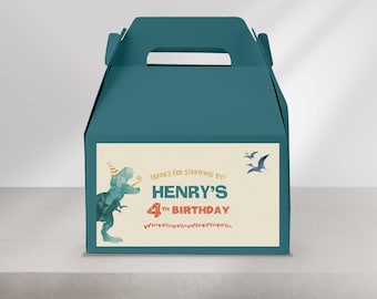 Dinosaurier Geburtstag Geschenk Box Etiketten, Jurassic druckbare Etikett (digitaler Download)