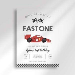 fast one birthday invitation