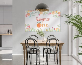 Editable Peach Backdrop Poster for Any Age Banner Instant Print Yourself (Digital Download)