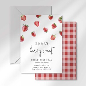 digital invitation berry sweet