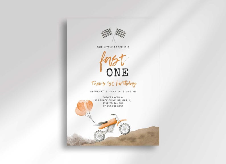 Dirt Bike Birthday Invitation