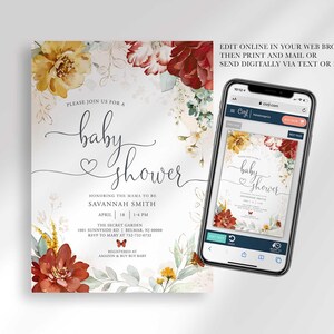 butterfly baby shower invitation