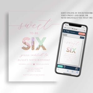 digital ice cream birthday invitation