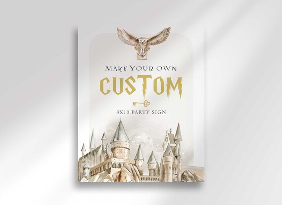 Editable Wizard Party Sign Instant Download | 8x10 | Wizard Birthday ...